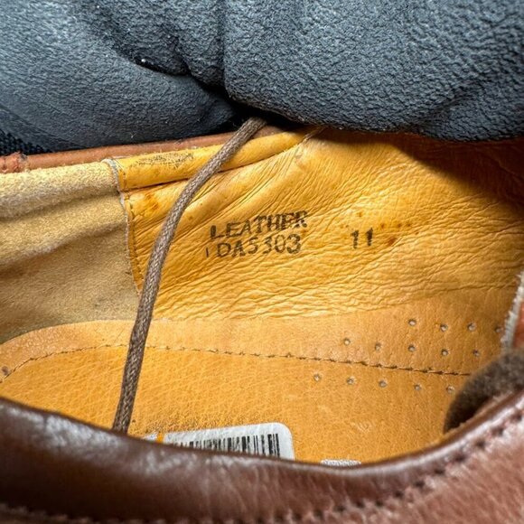 Zota Brown Leather Cap Toe Oxford Shoes Men's Size 11 - Picture 5 of 6